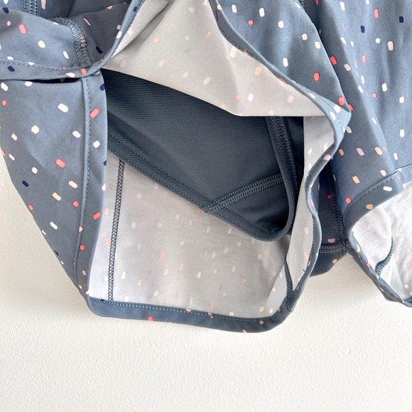 lululemon Speed Short Grey Blue Confetti Running Short Short Size 2 - Picture 2 of 8